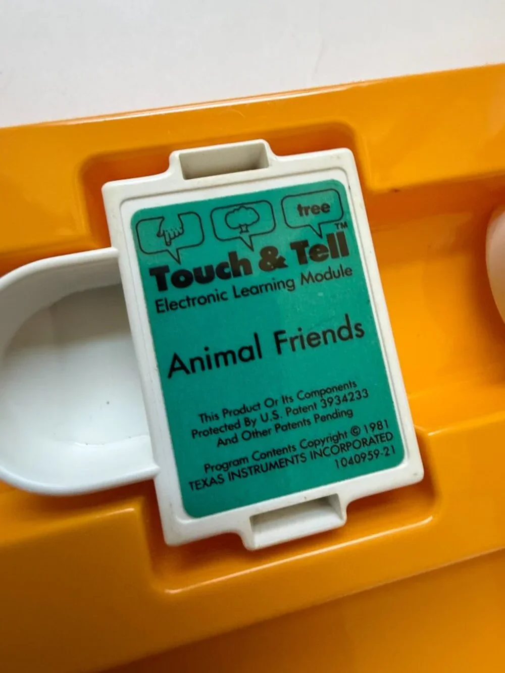 Touch & Tell Texas Instrument Learning Toy Vintage Animal Friend Little Creature